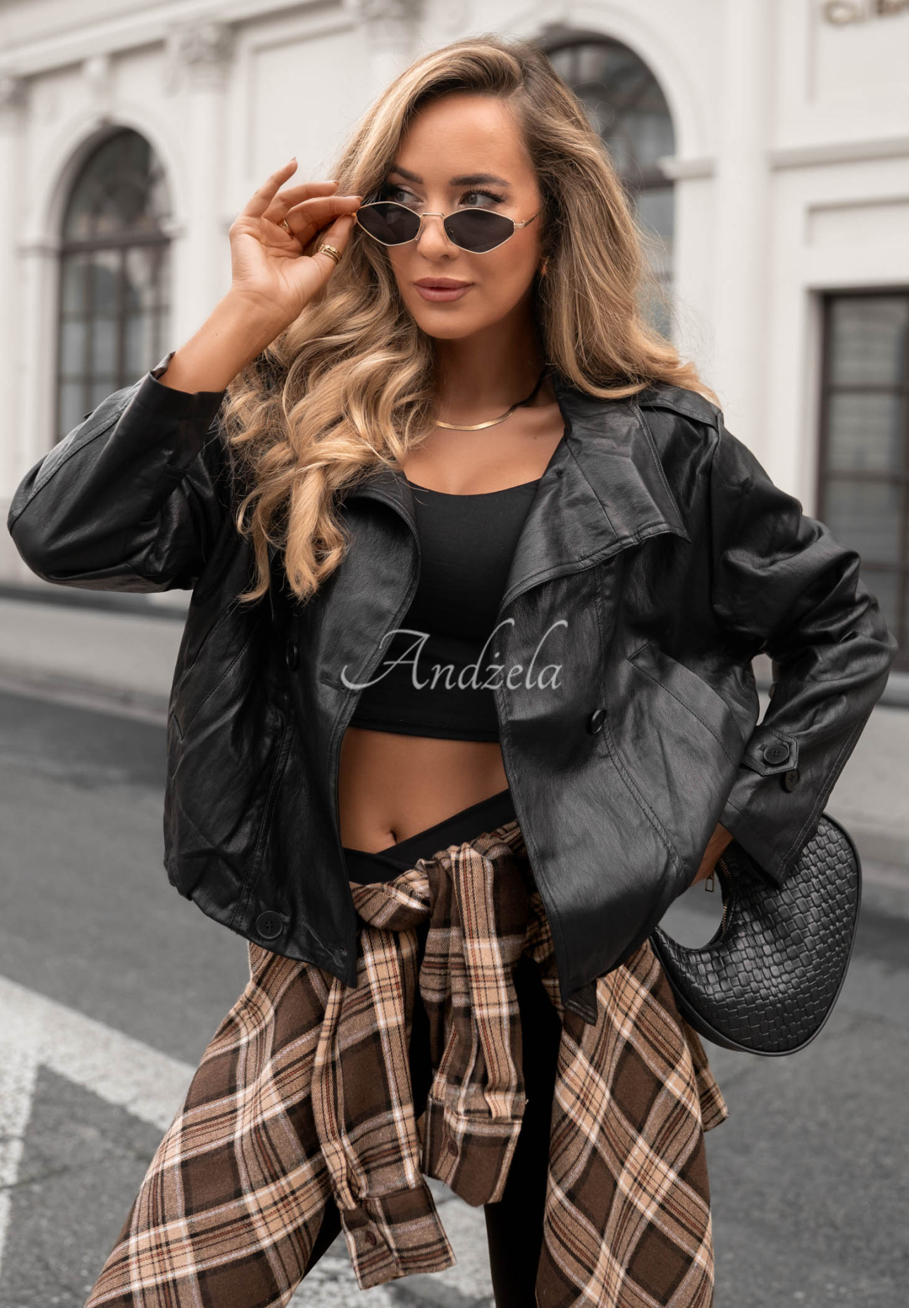 Geacă bomber din piele Midnight Walk
