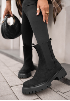zamszowe Botine Timeless Step negre