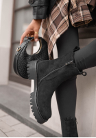 zamszowe Botine Timeless Step negre