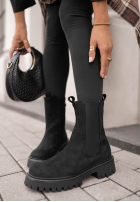 zamszowe Botine Timeless Step negre