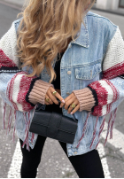 din denim Geacă katana ze sweterkowymi rękawami Modern Knit albastru deschis