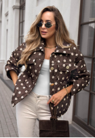 Scurtă pikowana Geacă w Buline Autumn Dots ciocolatie