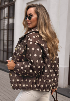 Scurtă pikowana Geacă w Buline Autumn Dots ciocolatie