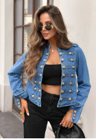 Scurtă din denim Geacă katana z guzikami Your Choice albastră