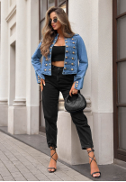 Scurtă din denim Geacă katana z guzikami Your Choice albastră