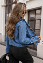 Scurtă din denim Geacă katana z guzikami Your Choice albastră