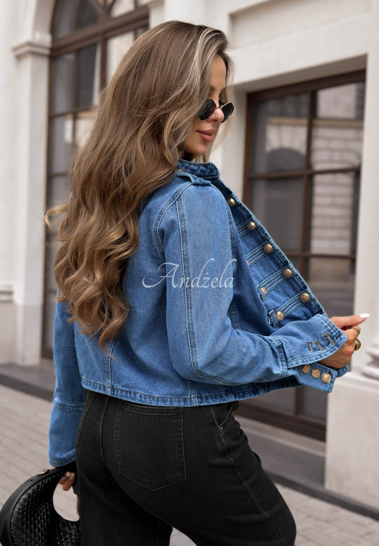 Geacă scurtă din denim în stil militar cu nasturi Your Choice