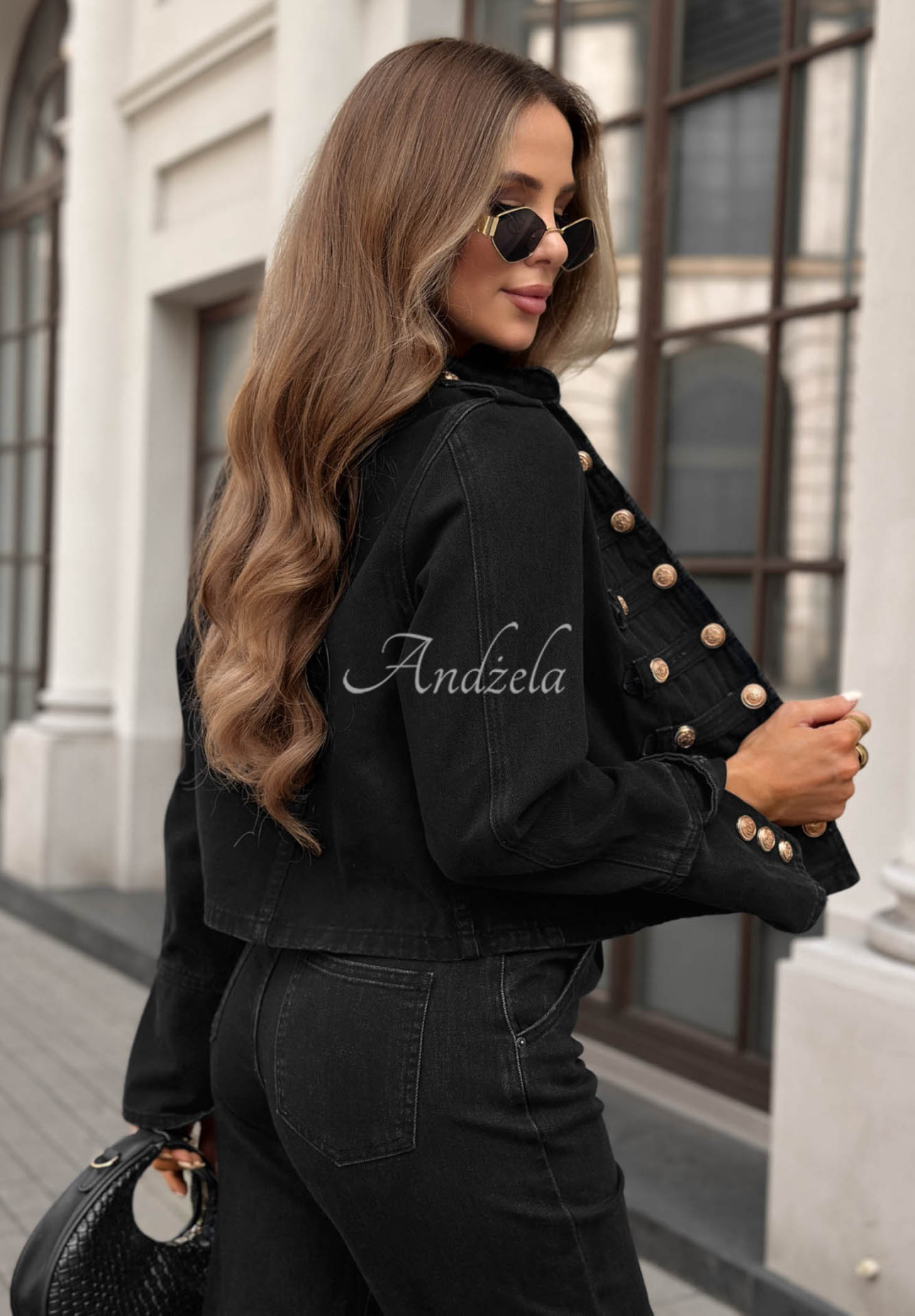 Geacă scurtă din denim în stil militar cu nasturi Your Choice