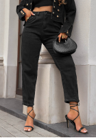 Pantaloni din denim mom fit Lost Message ciocolatii