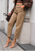 Pantaloni din denim mom fit Lost Message ciocolatii