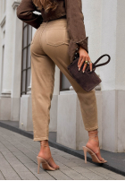 Pantaloni din denim mom fit Lost Message ciocolatii