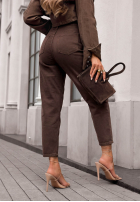 Pantaloni din denim mom fit Lost Message ciocolatii