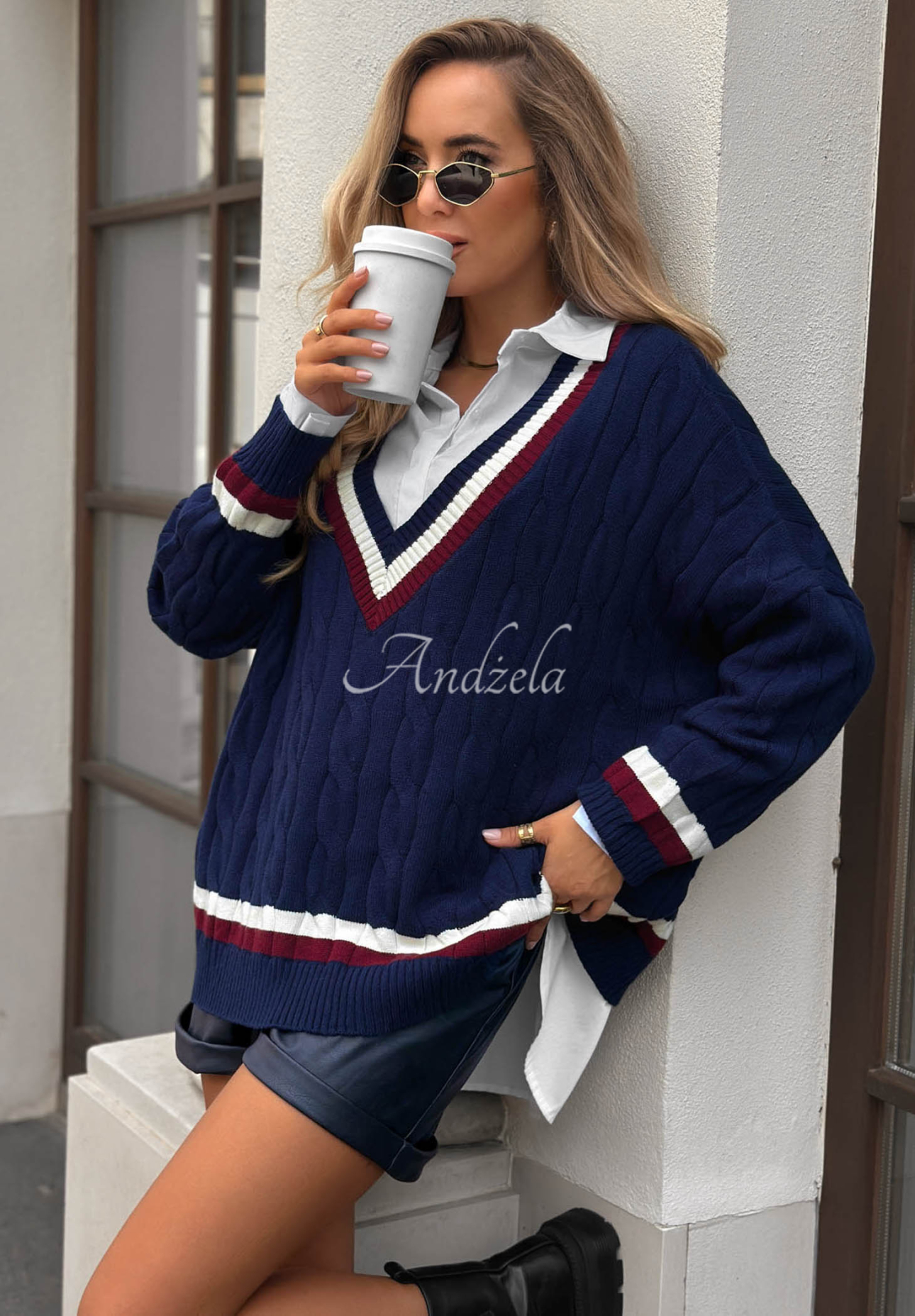 Pulover oversize din vâscoză Casual Girl