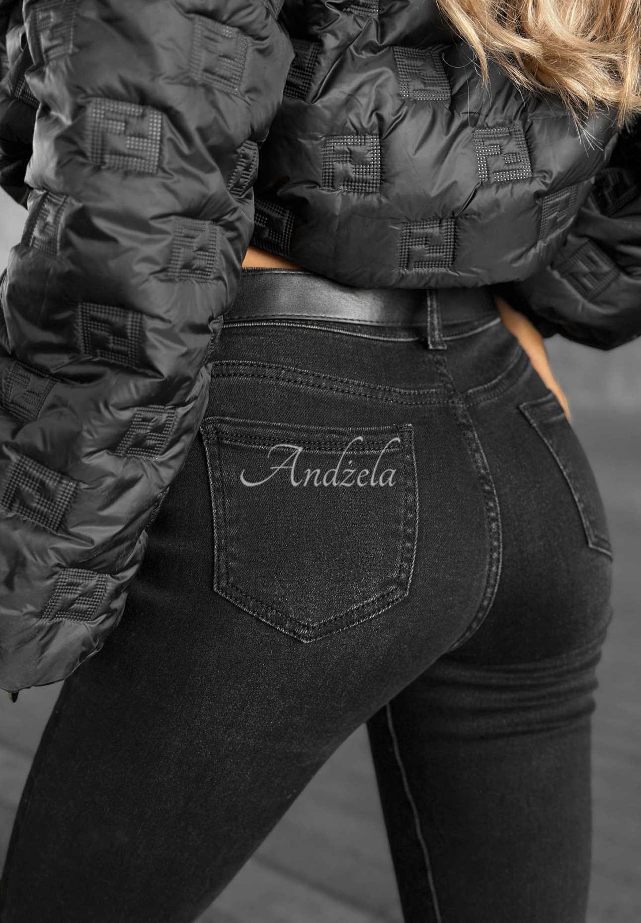 Blugi skinny cu curea Lucky You