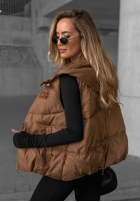 Pikowana Vestă z kapturem Cinnamon Sky negru