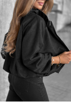 Zamszowa Geacă ze stójką Autumn Muse negru