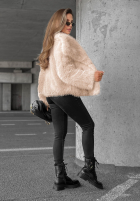 Krótki Palton  futerko Autumn Romance ciocolatii