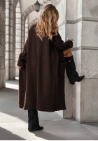 Cardigan lung oversize cu buzunare Marbelio