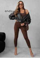 Colanți Push-Up Fit Females ciocolatii
