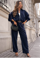 Pantaloni z paskiem Grey Skies bluemarin