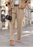 Pantaloni z paskiem Grey Skies bej