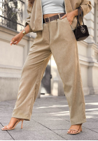 Pantaloni z paskiem Grey Skies bej