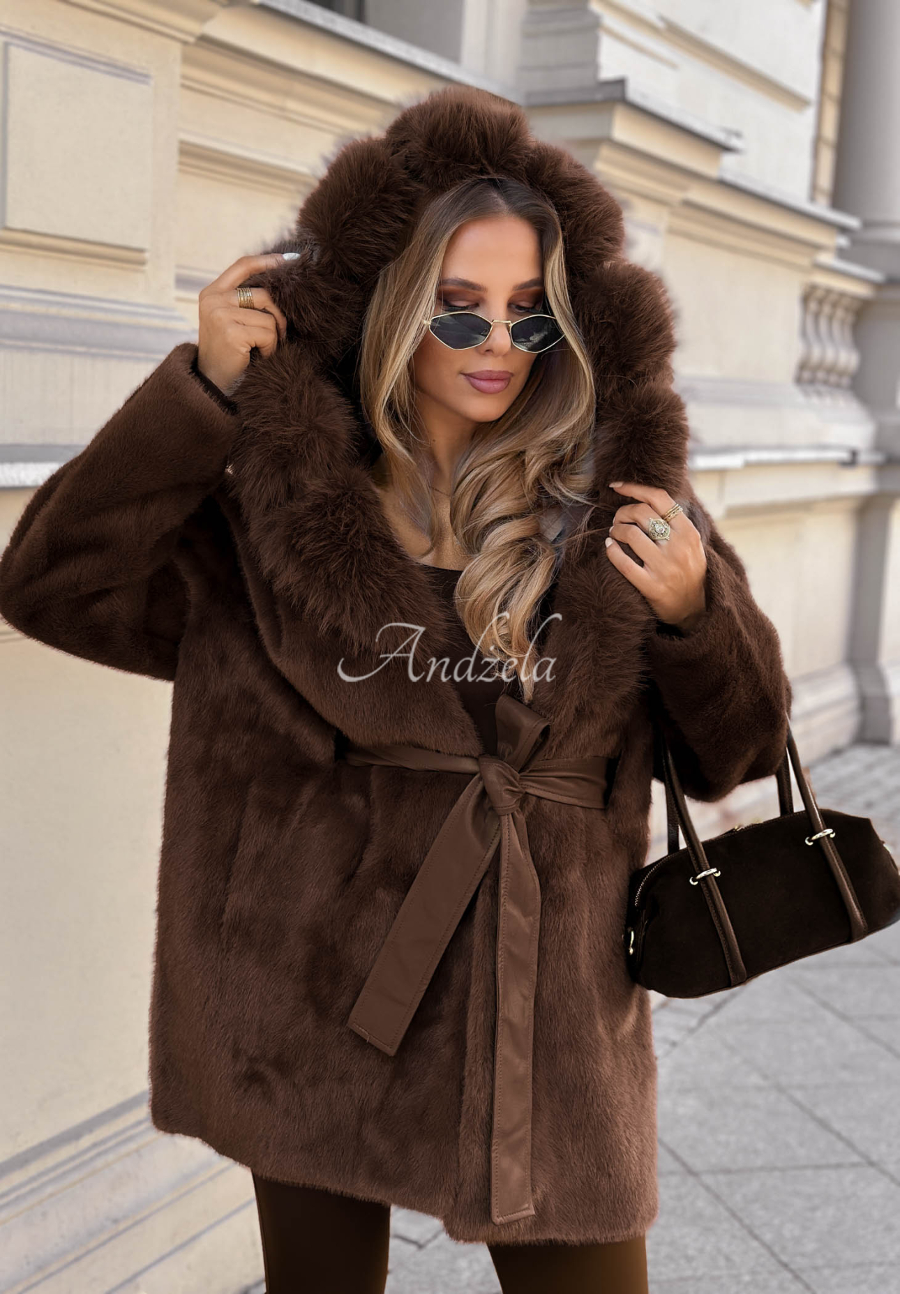Pardesiu alpaca cu blăniță Autumn Walk