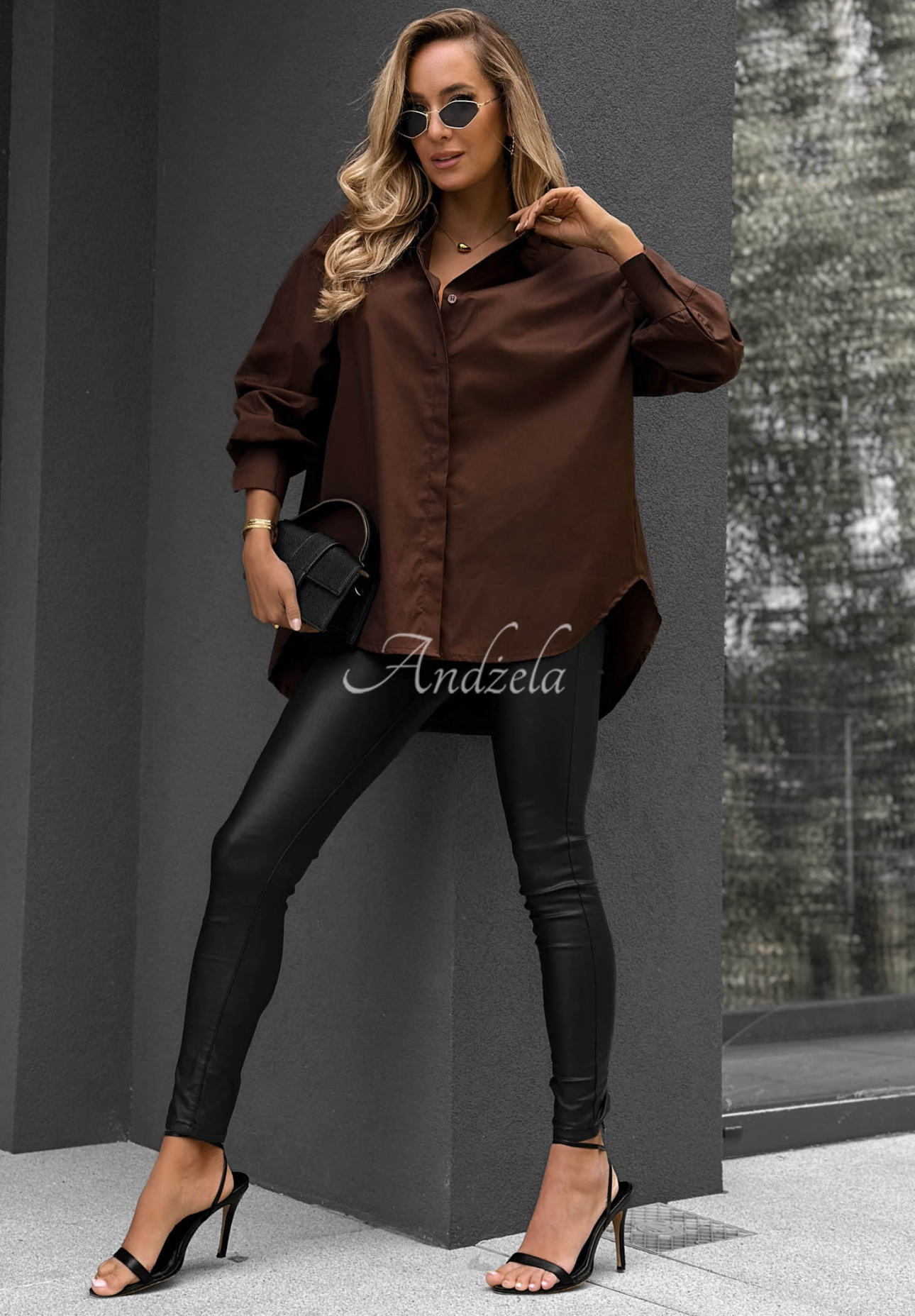 Cămașă elegantă oversize din bumbac cu guler Prestige Harbor
