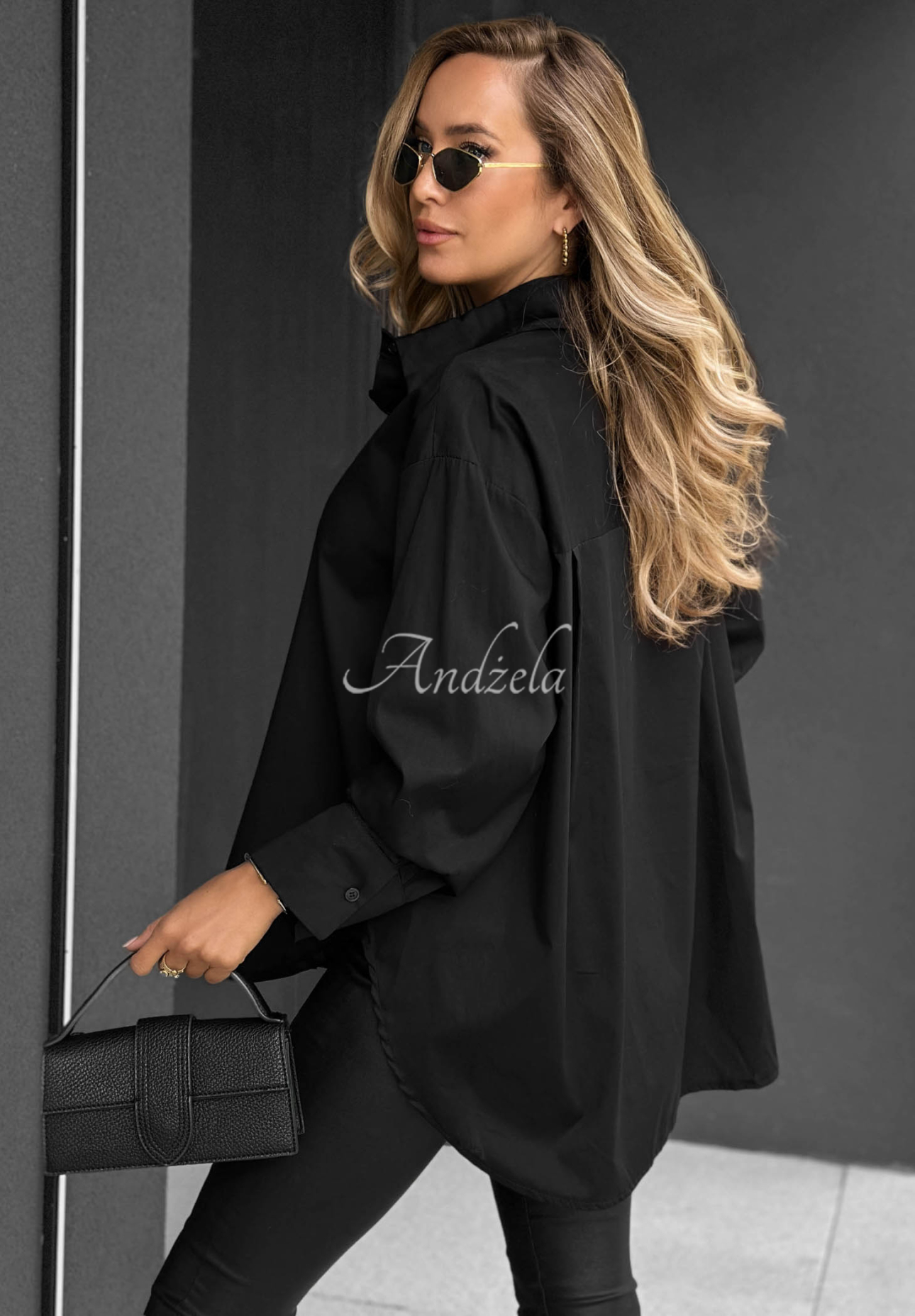 Cămașă elegantă oversize din bumbac cu guler Prestige Harbor