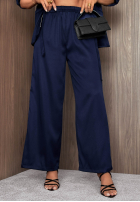 Compleu lekka Geacă z zapięciem i Pantaloni wide leg Autumn Pearl roșu