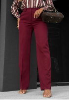 Eleganckie spodnie Pantaloni de tip țigaretă Perfect Timing roz pudră