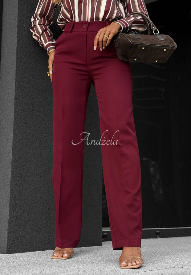 Pantaloni eleganți wide leg din viscoză Perfect Timing