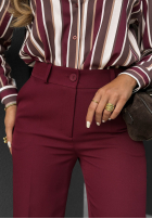 Eleganckie spodnie Pantaloni de tip țigaretă Perfect Timing roz pudră