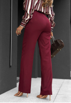 Eleganckie spodnie Pantaloni de tip țigaretă Perfect Timing roz pudră