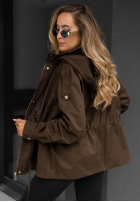 Lekka Geacă parka z kapturem Street Glow ciocolatie