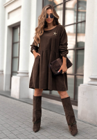 Rochie mini I Meant That ciocolatie