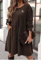 Rochie mini I Meant That ciocolatie