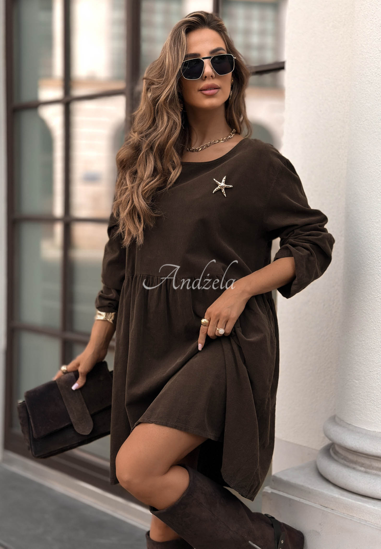 Rochie mini din catifea raiată I Meant That
