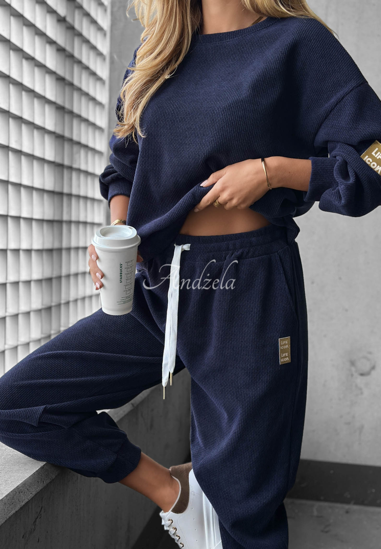 Set de trening din catifea raiată cu viscoză Easy Vibe