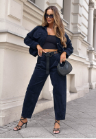 din denim Compleu Geacă i Pantaloni Just Wonder jasnobeżowy