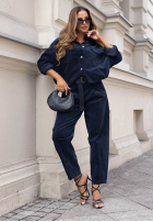 din denim Compleu Geacă i Pantaloni Just Wonder jasnobeżowy