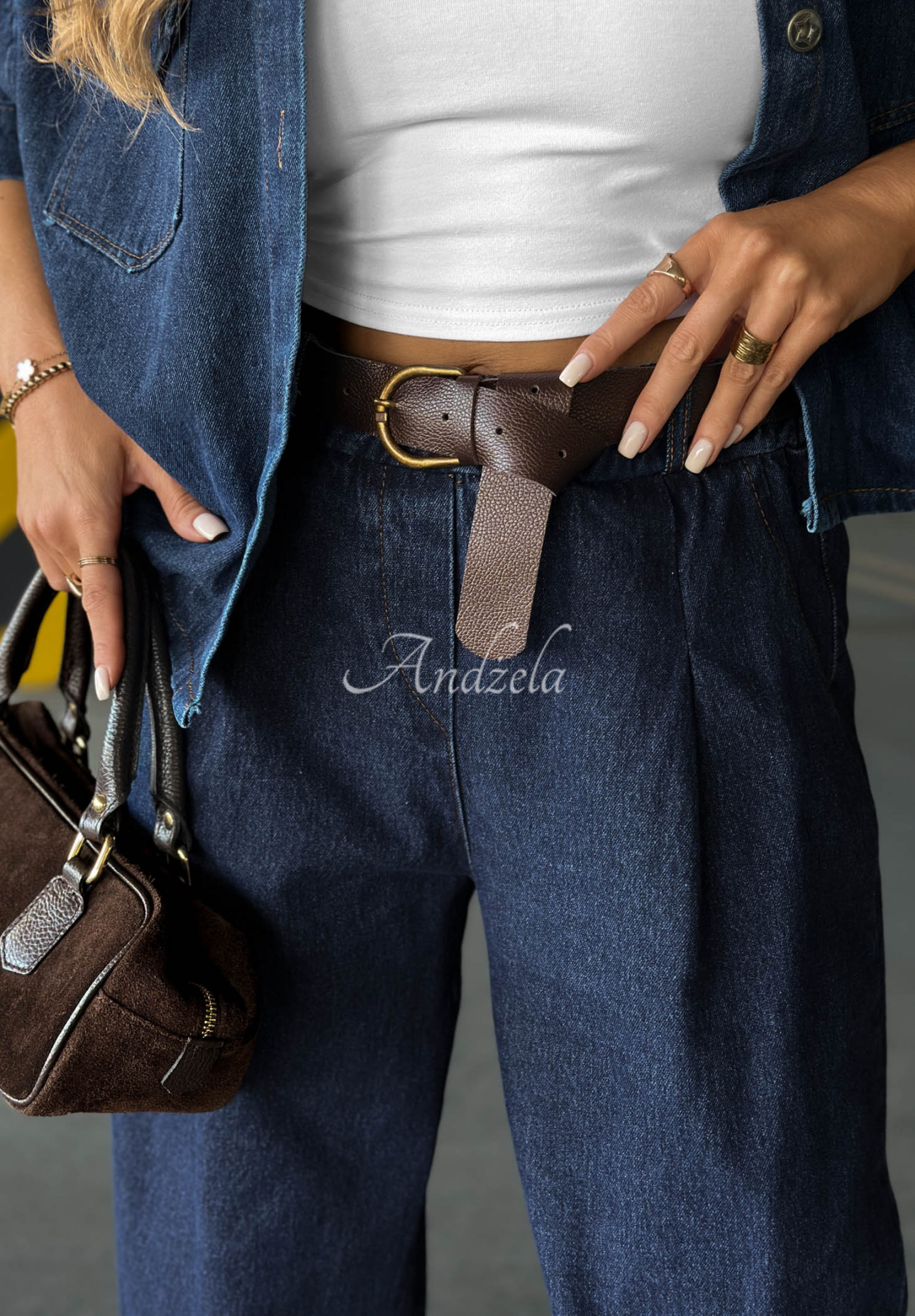 Set din denim cu geacă și pantaloni Just Wonder
