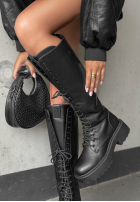 Lungi sznurowane Cizme Dreamy October negre