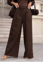 Compleu w paski Sacou i Pantaloni Fifth Avenue ciocolatiu