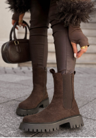 Botine din piele întoarsă Timeless Step