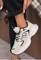 Sneakersy Amber Affair beżowo-negre