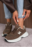 Sneakersy Amber Affair beżowo-negre