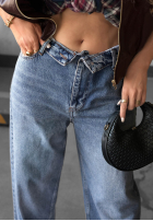 din denim Pantaloni balloon Vanilla Chai albastre