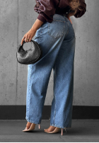 din denim Pantaloni balloon Vanilla Chai albastre