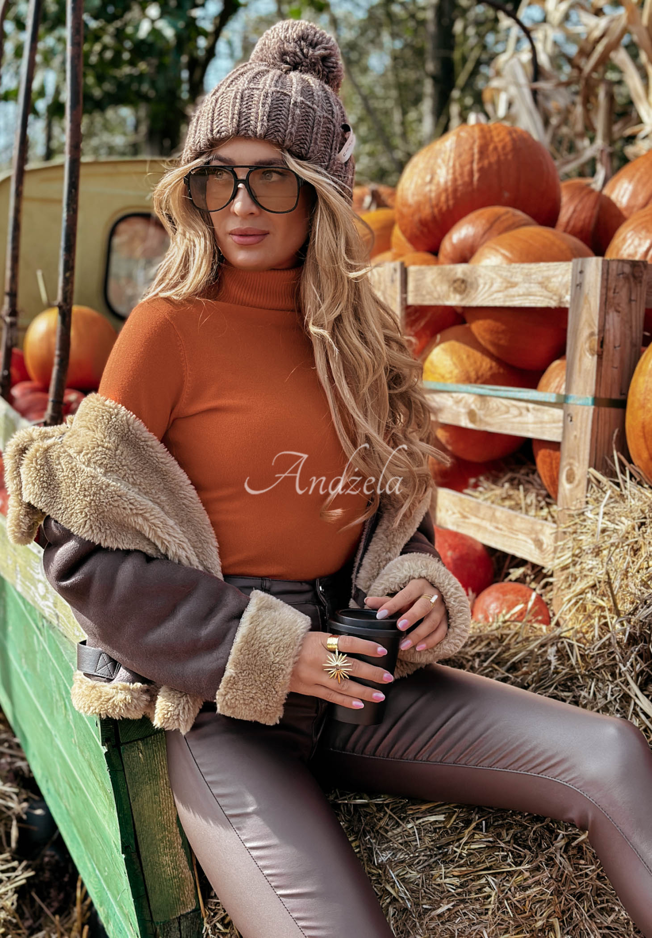 Pulover mulat cu guler rol Solange